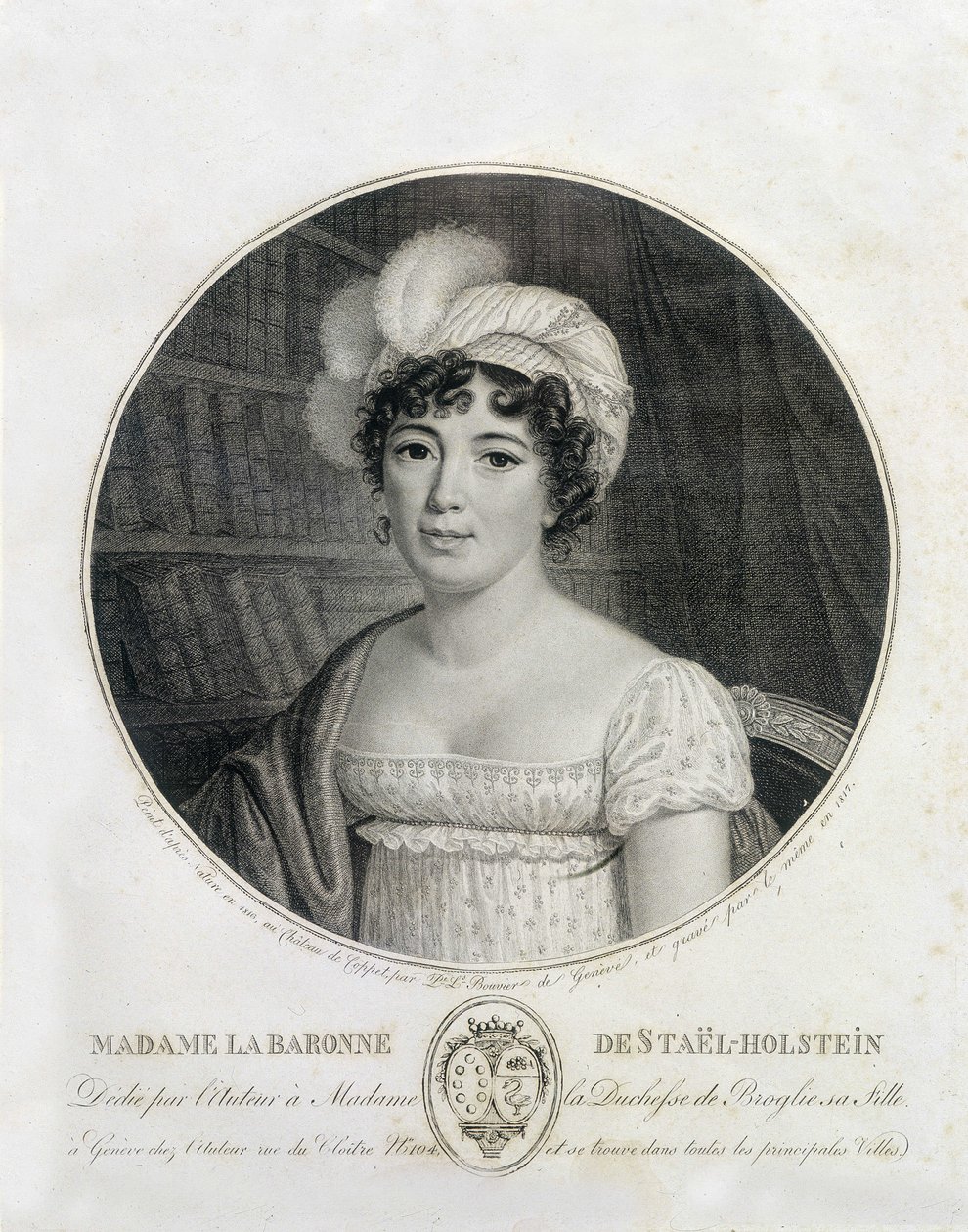 Portrait de Mme de Staël - gravure - Unknown artist