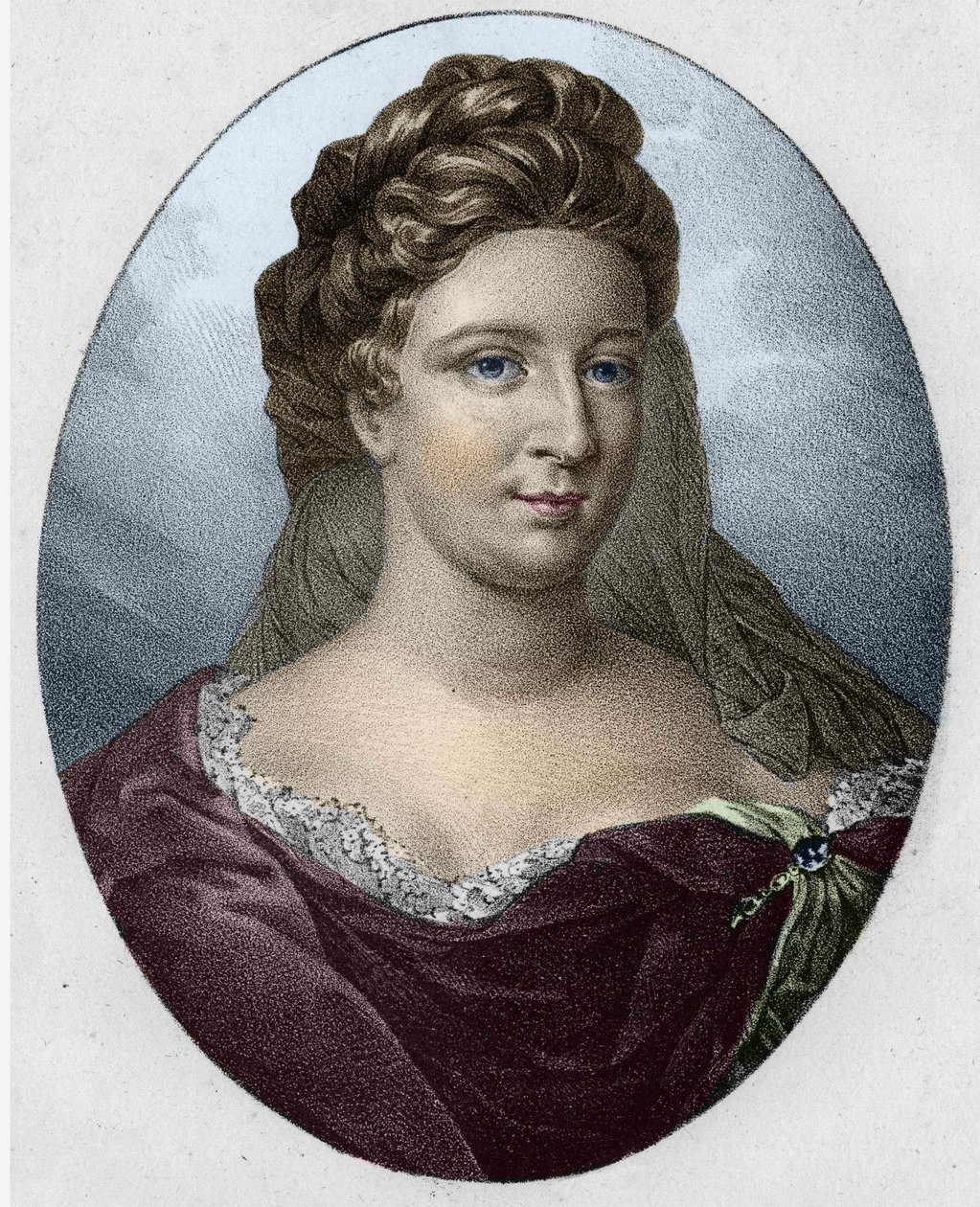 Portrait de Mme Antoinette Deshoulières (1634-1694). - Unknown artist