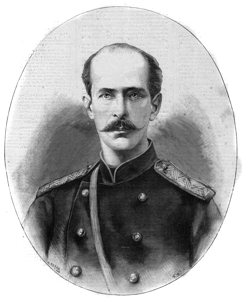 Portrait de Nicolas Maximilianovich de Leuchtenberg, duc de Leuchtenberg et prince Romanovsky (1843-1891) - Le journal illustre de 1891 - Unknown artist
