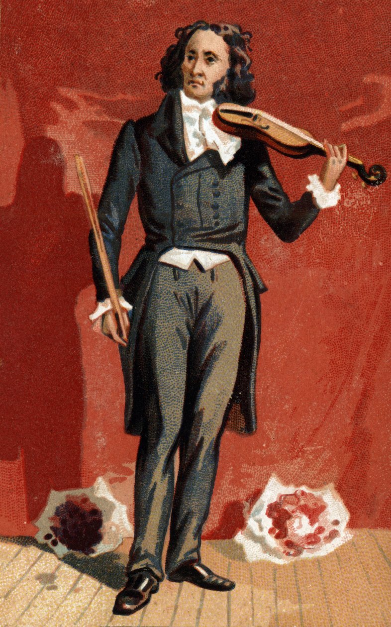 Portrait de Nicolo Paganini (1782 - 1840) violoniste italien. - Unknown artist