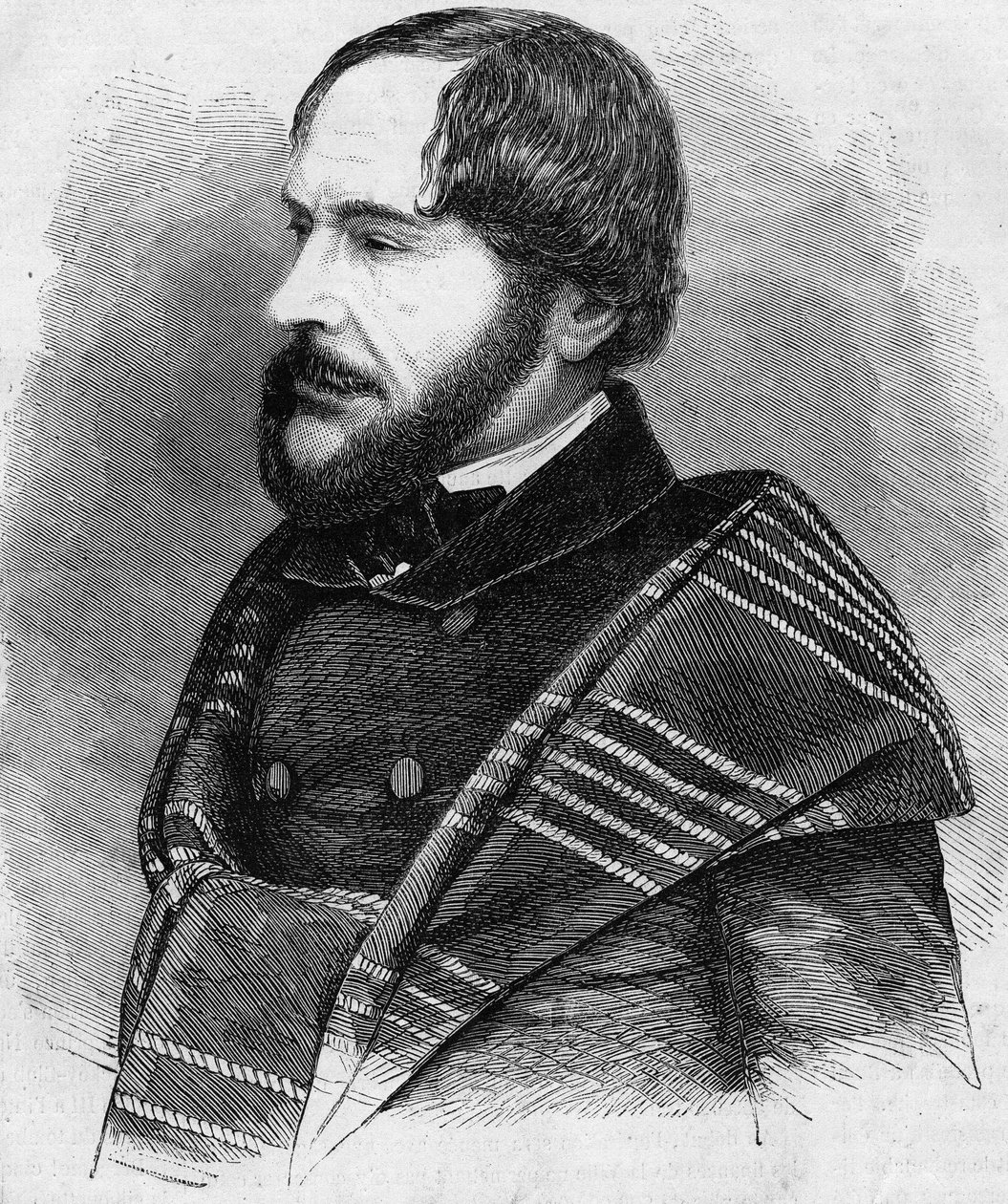 Portrait de Philarete Chasle (1798-1873), critique et homme de lettres français. Gravure de 1873 - Unknown artist