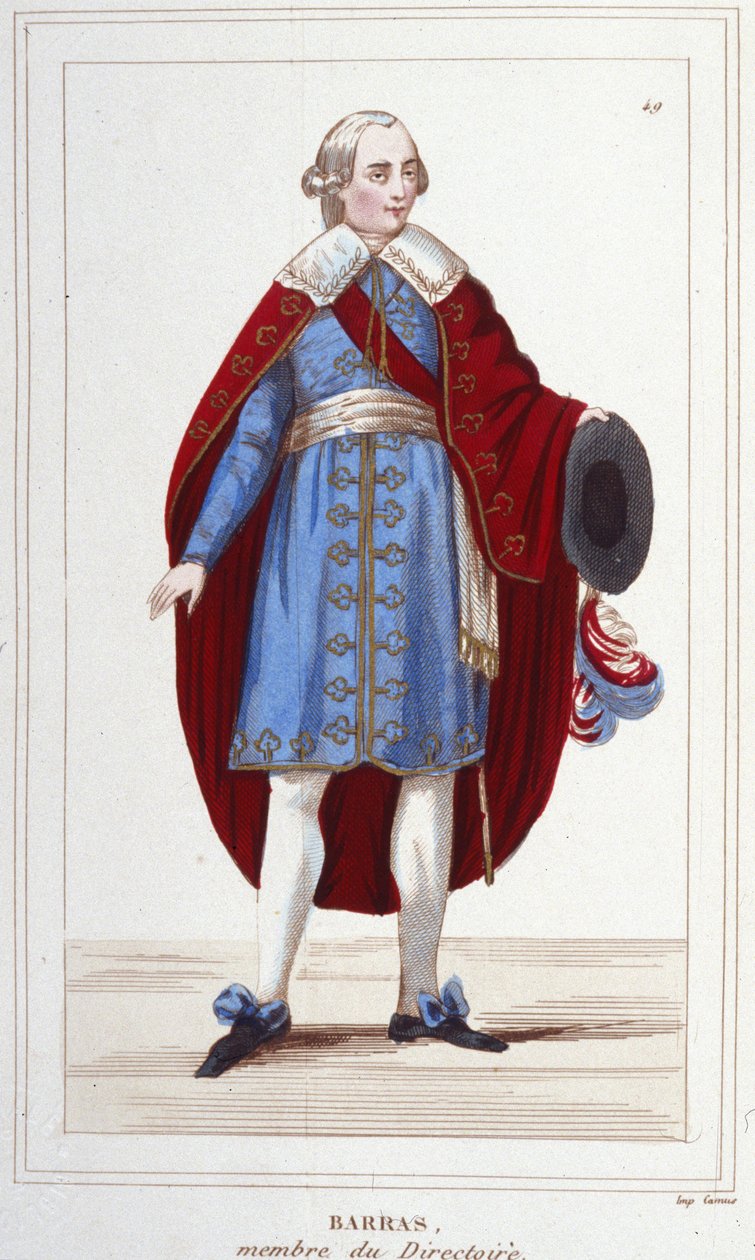 Portrait de Paul Barras (1755 - 1829) gravure du XIXe siècle - Unknown artist