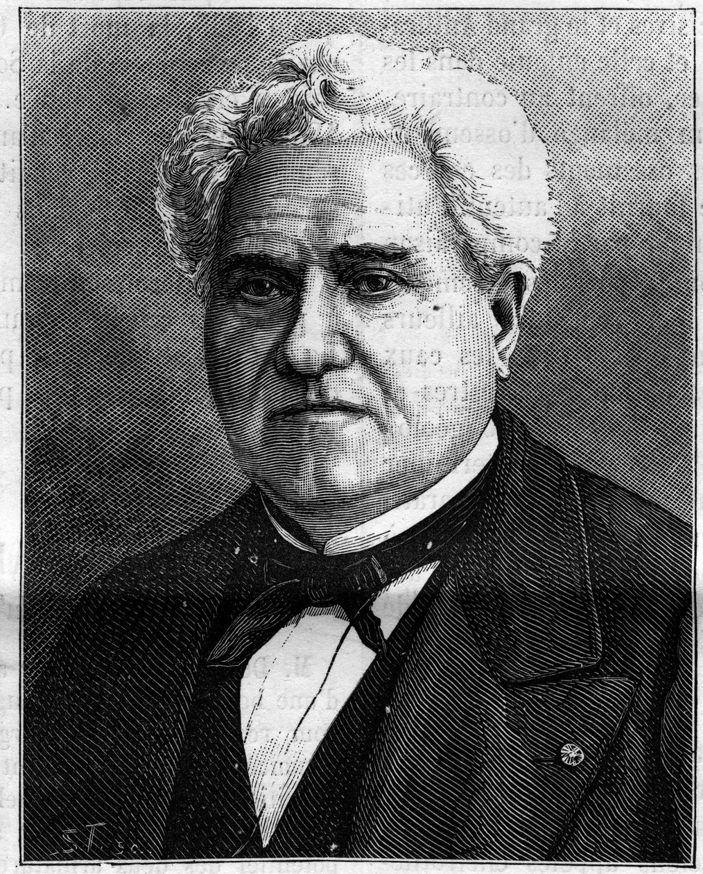 Portrait de Paul Gervais (1816-1879), zoologiste et paléontologue français. Gravure dans « La Nature » - Unknown artist