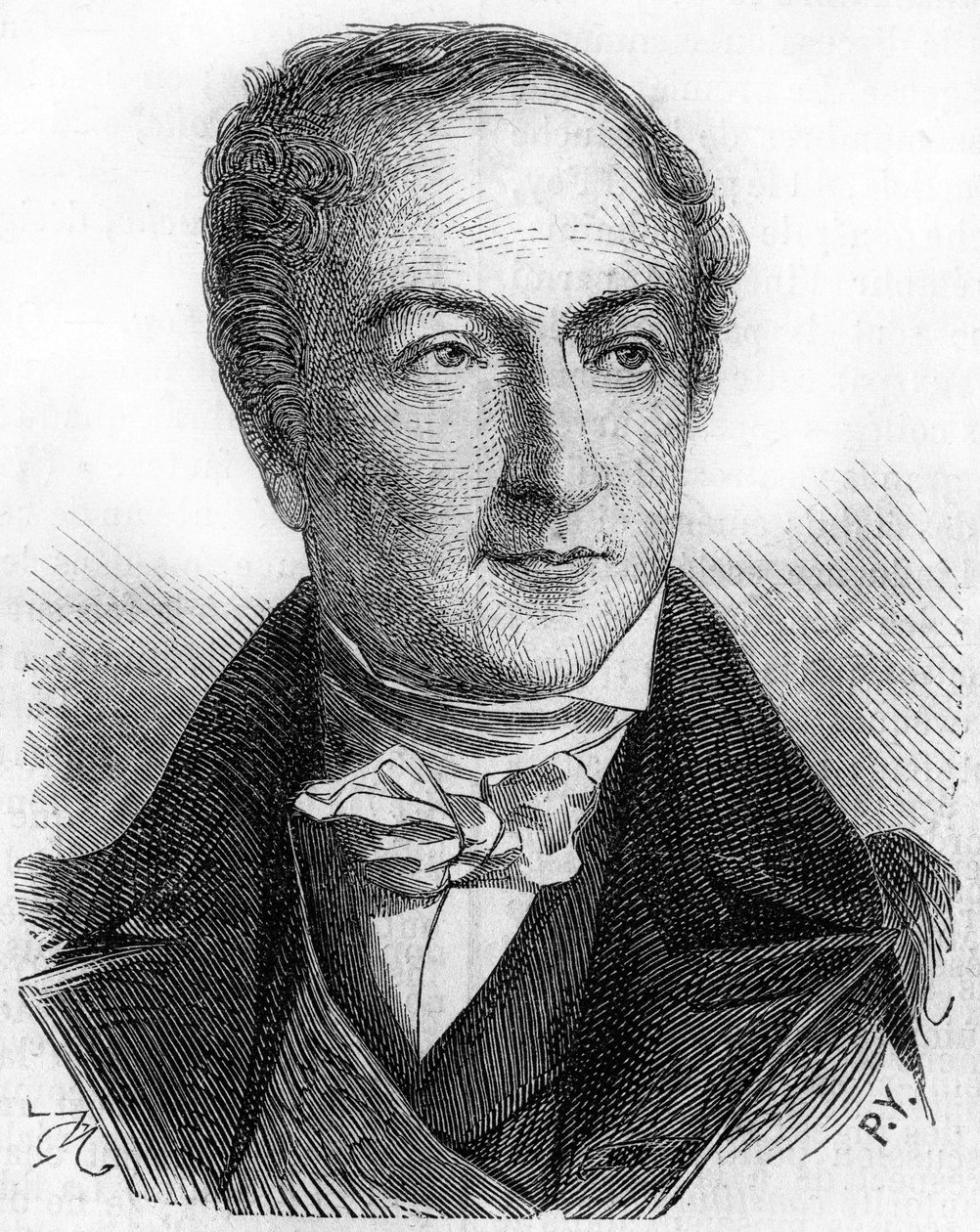Portrait de Peyronnet (ou Peyronet), homme politique français (1778 - 1854). - Unknown artist