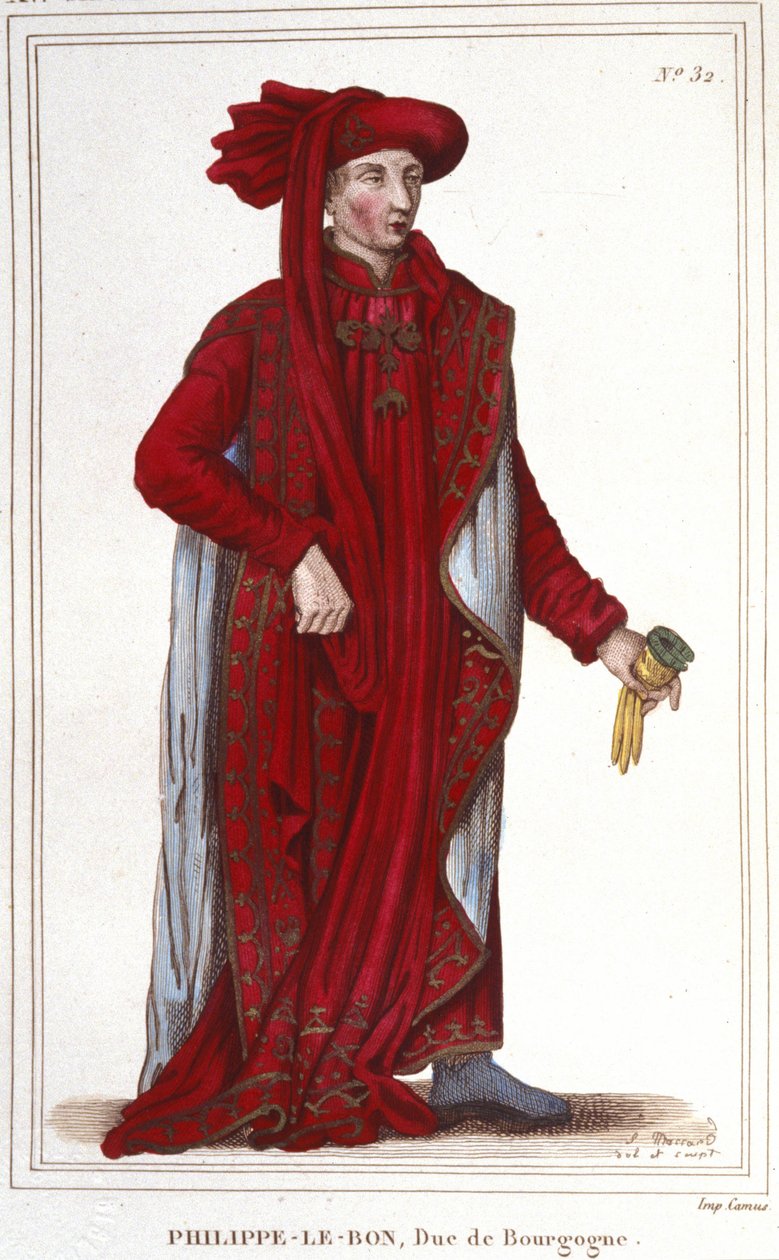 Portrait de Philippe III le Bon (1396-1467), Duc de Bourgogne gravure de 1830 - Unknown artist