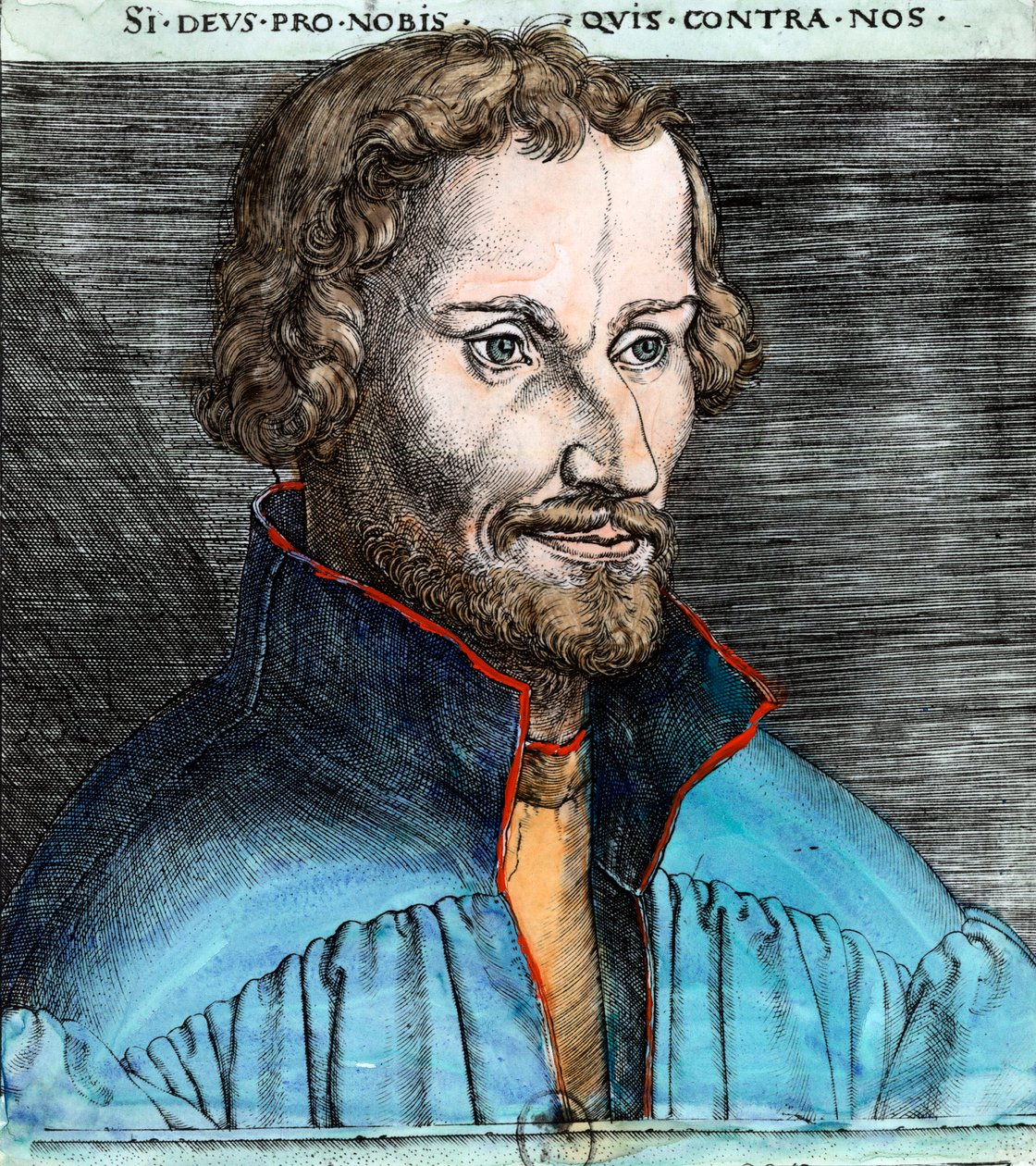 Portrait de Philippe Schwarzerd dit Melanchton (1497-1560), réformateur protestant allemand (luthérien). Gravure du 16e siècle - Unknown artist