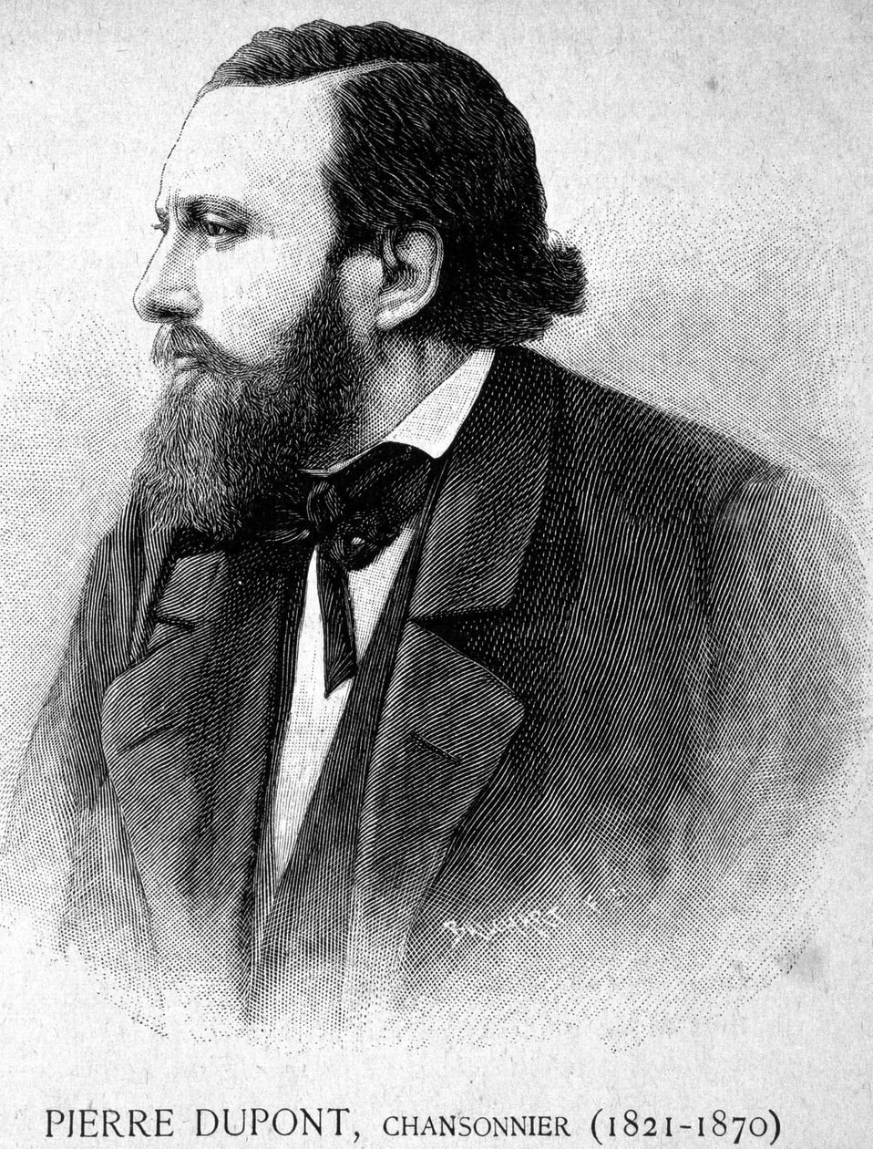 Portrait de Pierre Dupont, chansonnier (1821 - 1870) - dans «Les Contemporains», n.d. fin 19e siècle - Unknown artist