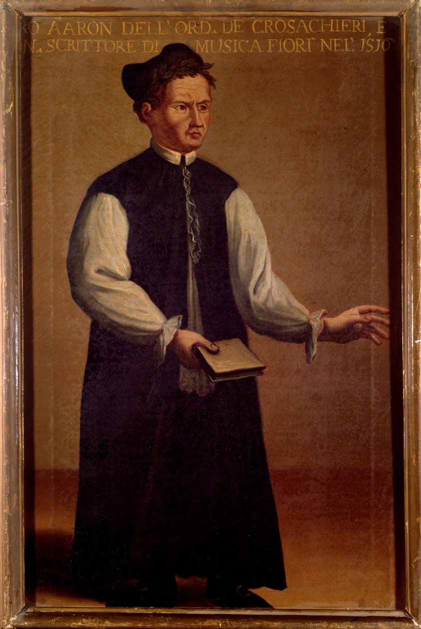 Portrait de Pietro Aaron (Aron) (1489-1545), théoricien de la musique italienne. Peinture anonyme. 16e siècle. Bologne, Civico museo bibliografico - Unknown artist