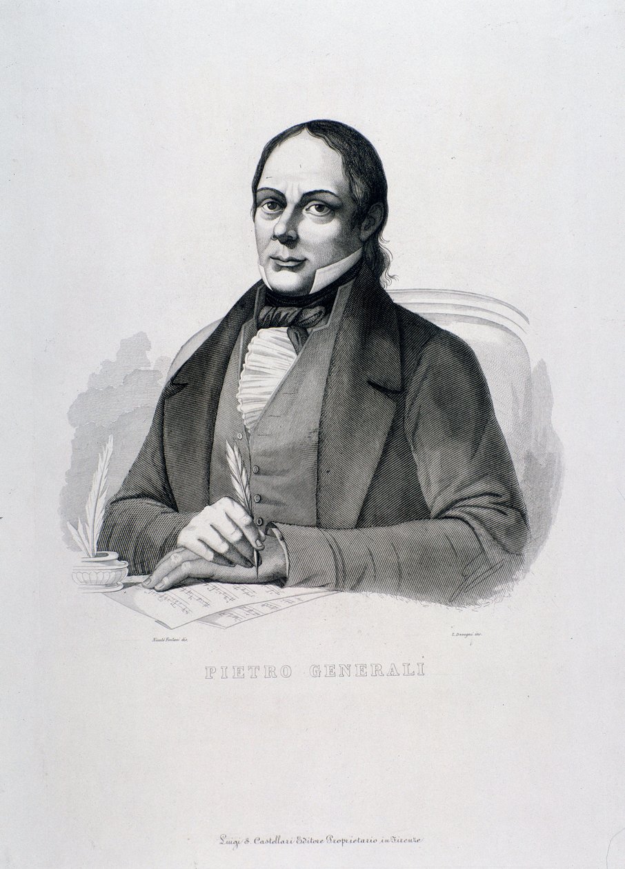 Portrait de Pietro Generali (gravure) - Unknown artist
