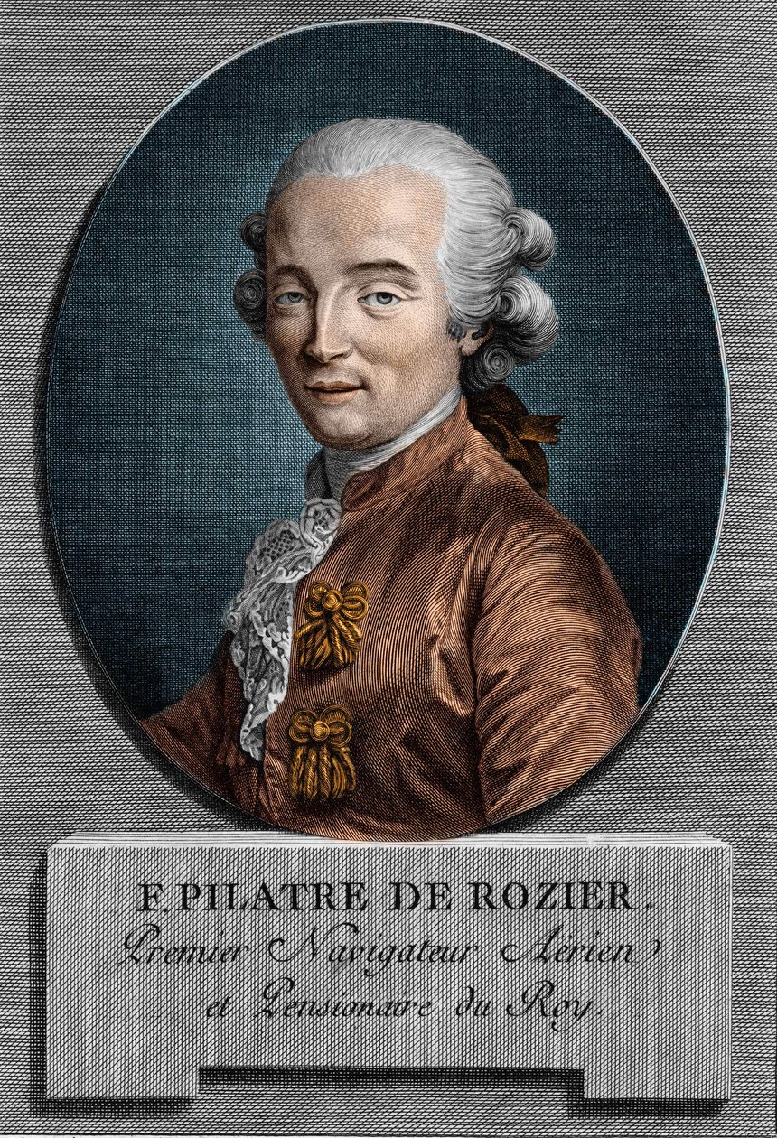 Portrait de Pilâtre de Rozier (1756 - 1785), physicien et aéronaute français (premier voyage en montgolfière) - Unknown artist