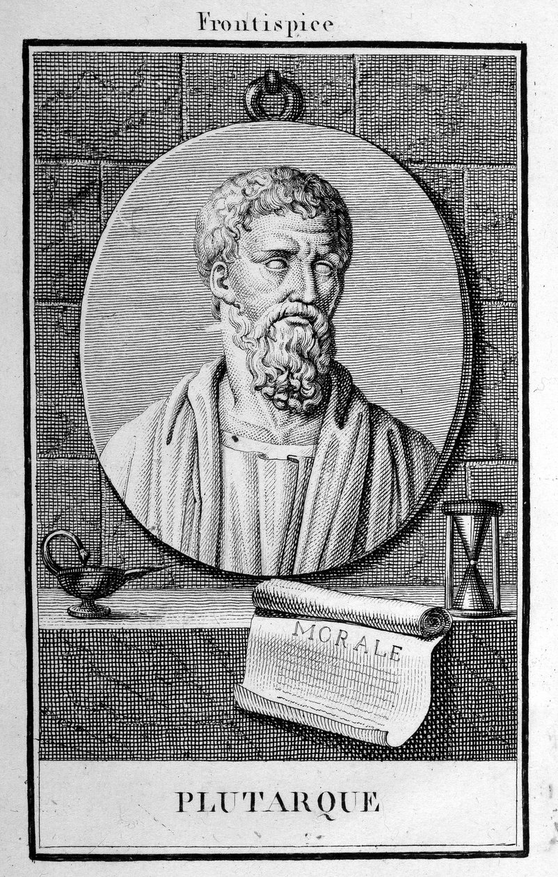 Portrait de Plutarque, gravure début du 19ème siècle. - Unknown artist