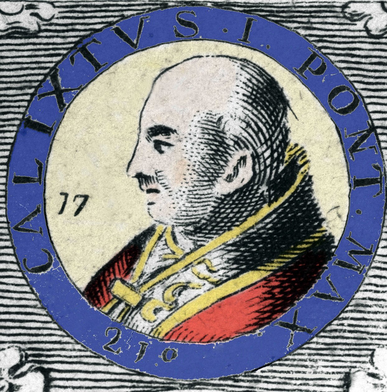 Portrait du Pape Calixte (ou Callist) I, pape né en 155 (Papa San Callisto) - Unknown artist