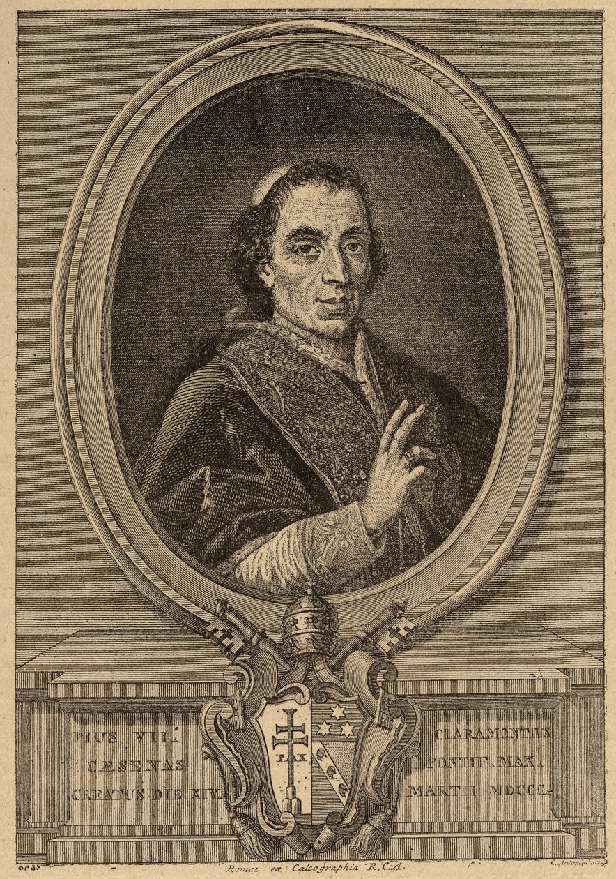 Portrait du Pape Pie VII (1742-1823). - Unknown artist