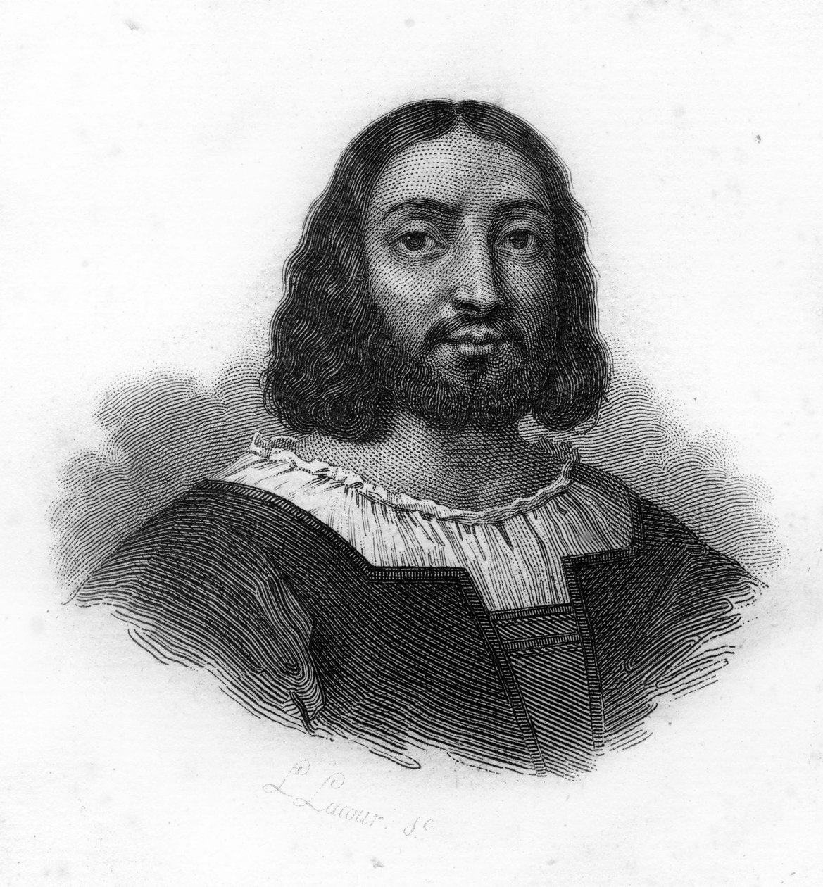 Portrait de Raphaël (Raffaello Sanzio) (1483 - 1520), gravure du XIXe siècle - Unknown artist