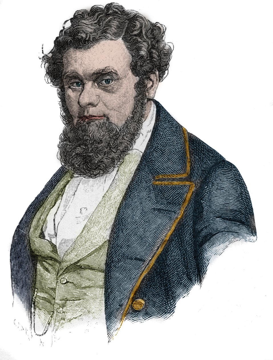 Portrait de Robert Blum (1807-1848), homme politique, journaliste, éditeur et poète allemand - Robert Blum homme politique allemand - Unknown artist