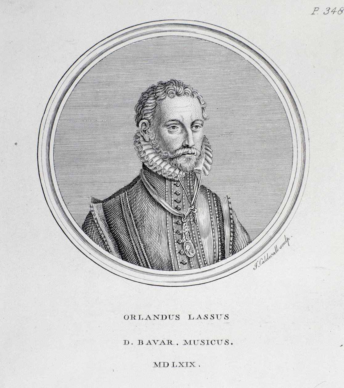 Portrait de Roland de Lassus (Orlando di Lasso) (gravure) - Unknown artist