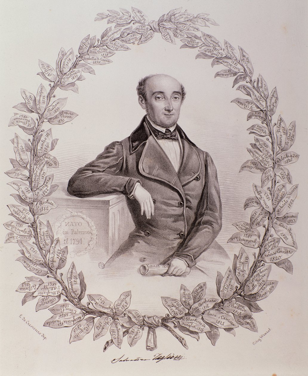 Portrait de Salvatore Taglioni (gravure) - Unknown artist