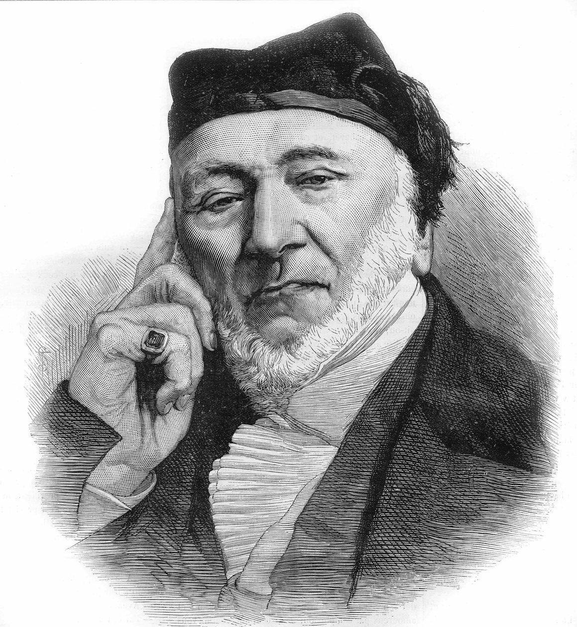 Portrait de Sir Moses Montefiore (1784-1885) banquier et philanthrope anglais, d