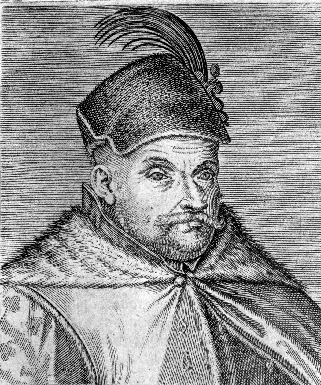 Portrait de Étienne Ier Bathory (1533-1586), prince de Transylvanie et roi de Pologne. Gravure du 16ème siècle - Unknown artist
