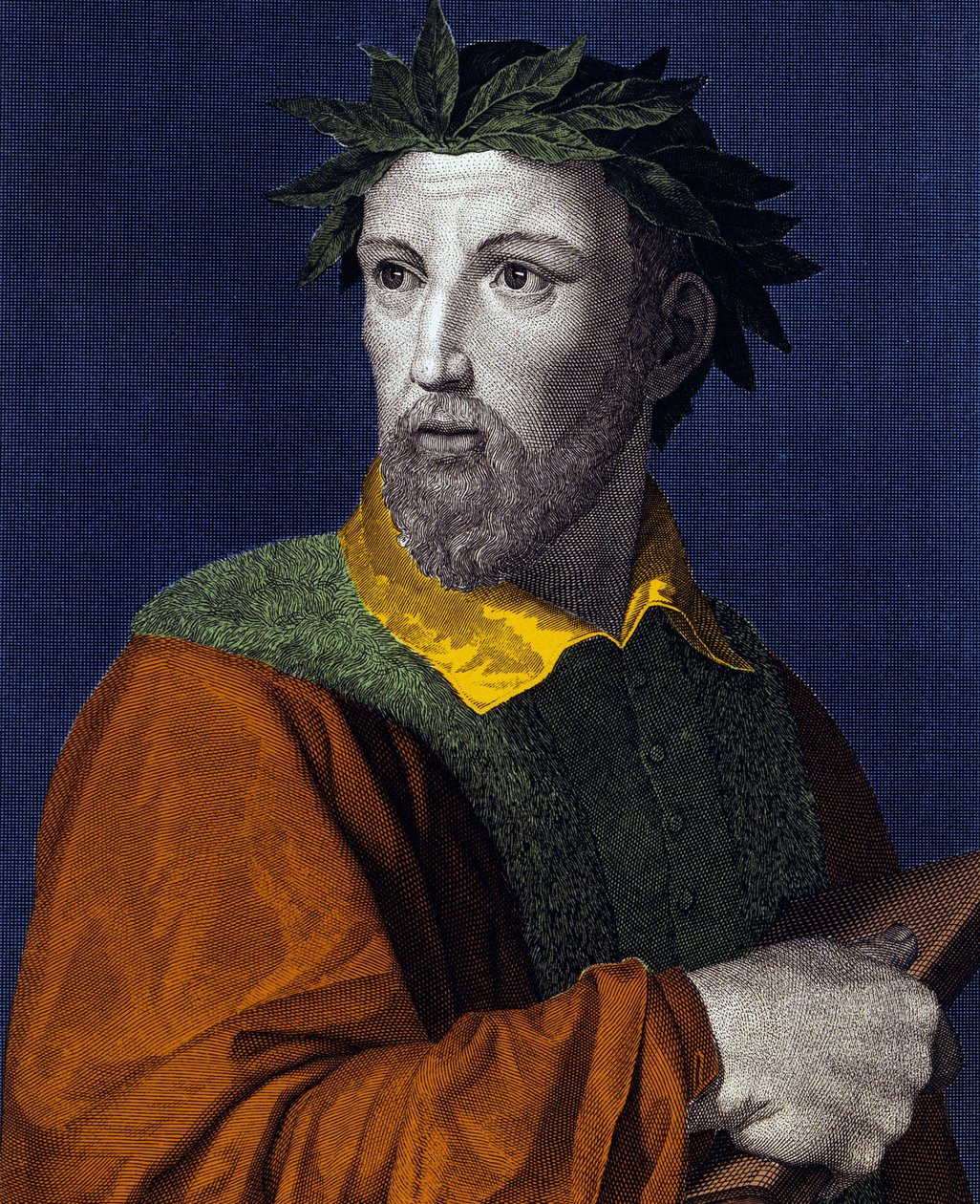 Portrait de Torquato Tasso, dit en français Le Mupe (1544-1595), poète italien, gravure 19ème siècle - Unknown artist