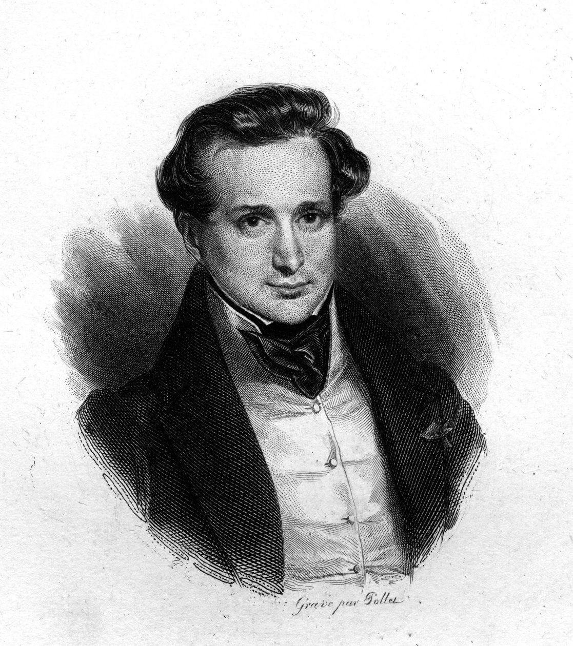 Portrait de Victor Hugo, gravure par Pollet, sd. 19e siècle - Unknown artist