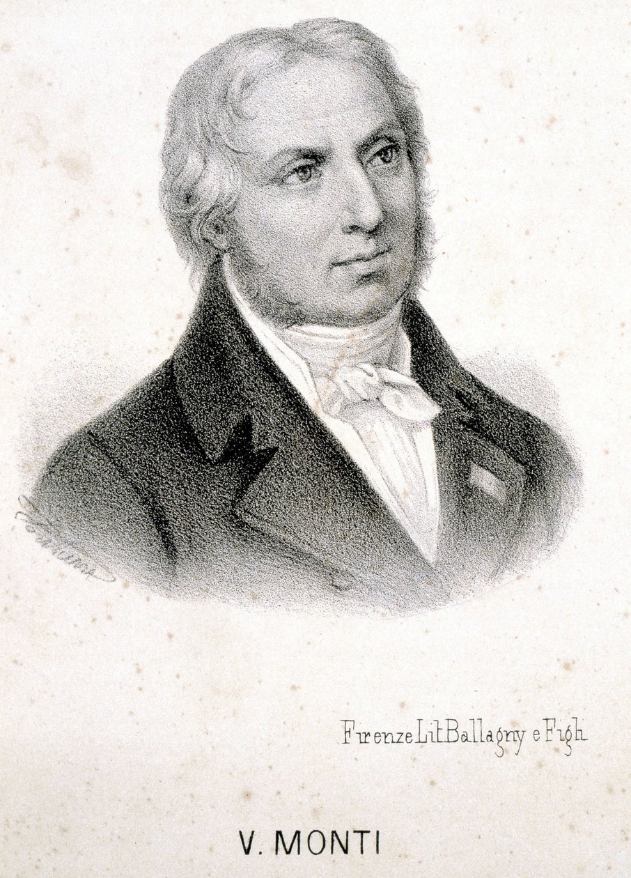 Portrait de Vincenzo Monti (1754 - 1828), poète italien, gravure du 19e siècle - Unknown artist
