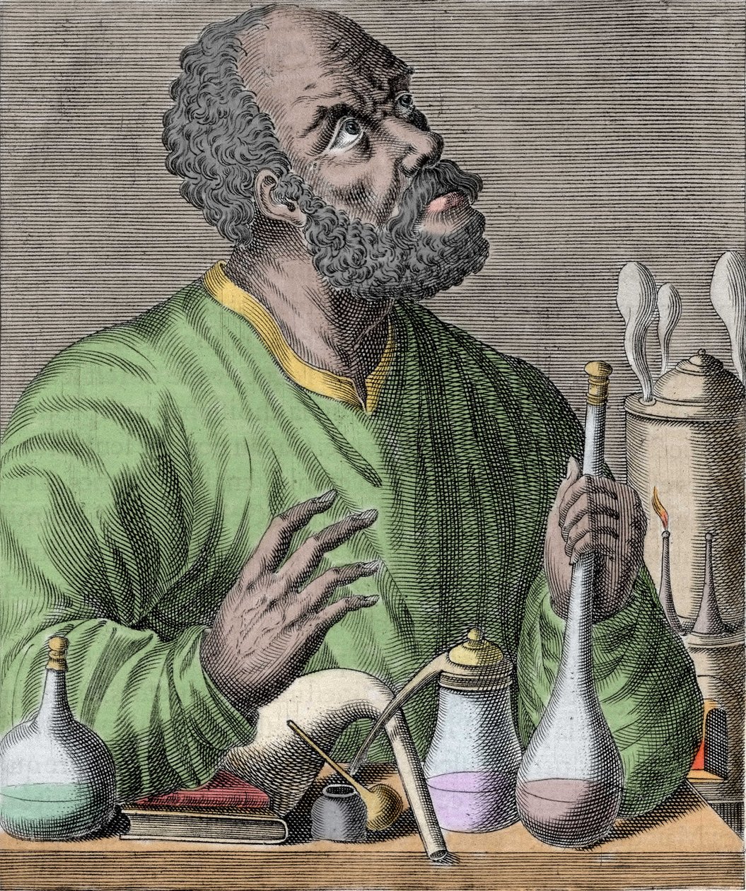 Portrait du chimiste arabe Geber (Jabir ibn Hayyan) - Unknown artist