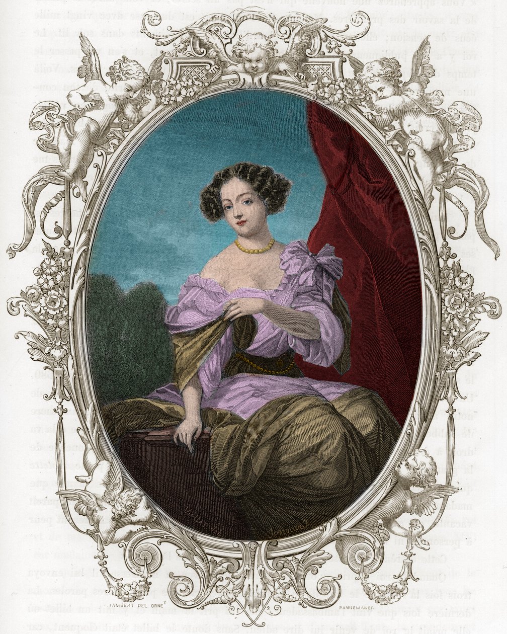 Portrait de la Duchesse de Fontanges (1661-1681), favorite de Louis XIV - Gravure de 1862 dans « Les Reines du Monde » par nos premiers écrivains - Publié sous la direction de J G D Armengaud - Unknown artist