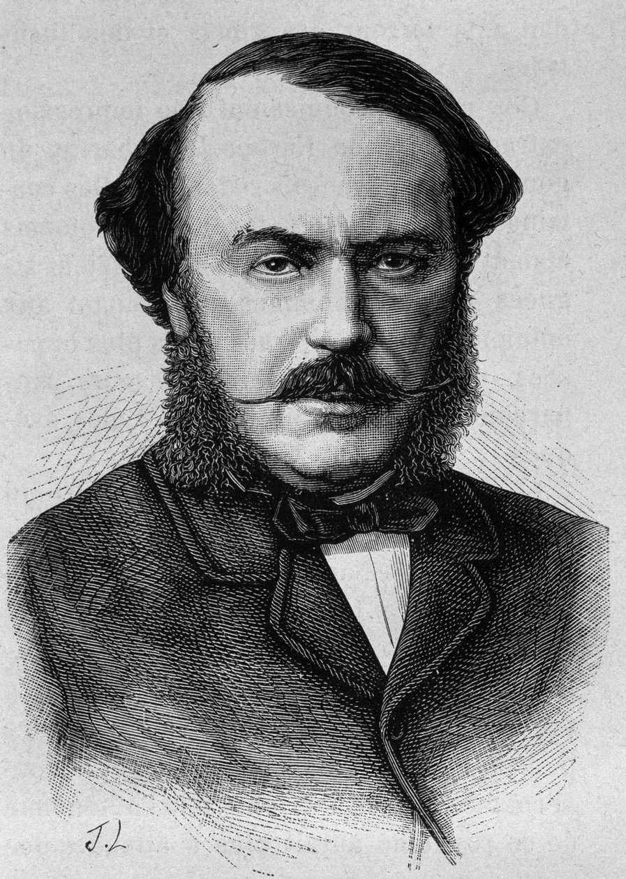 Portrait du Duc de Persigny (1808-1872). Gravure de la fin du XIXe siècle dans "Histoire de France" par H. Martin - Unknown artist
