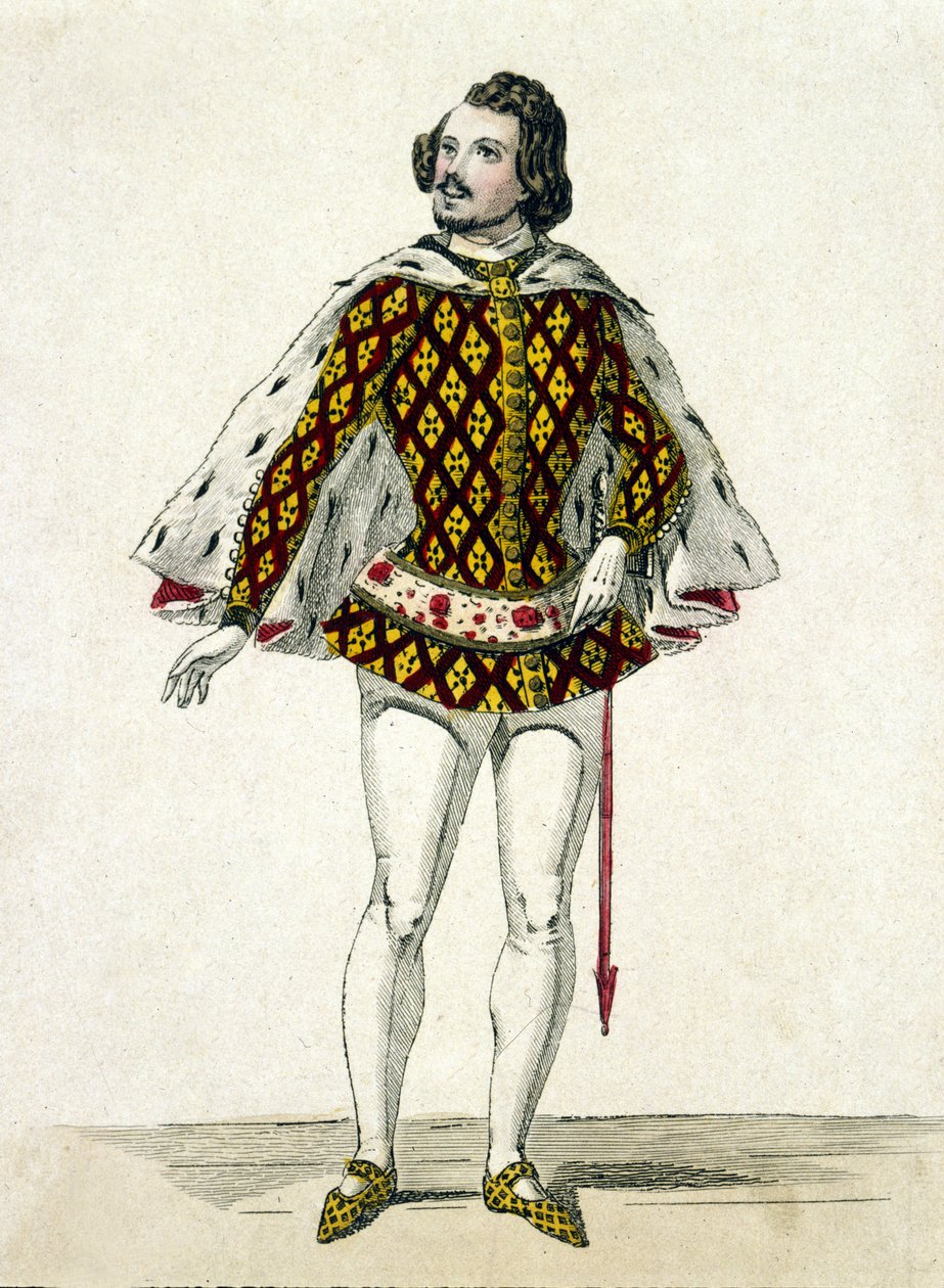 Portrait du ténor français Gilbert-Louis Duprez (1806 - 1896) dans le rôle de Fernando, dans le troisième acte de « La Favorite » de Donizetti à Paris. 1838 - Unknown artist