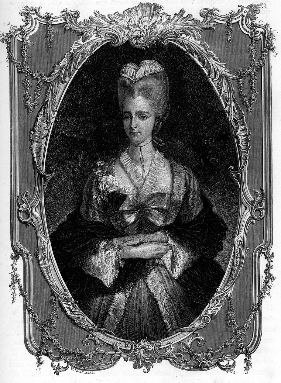 Portrait de la Marquise de Boufflers Marie Françoise Catherine de Beauvau Craon (1711-1787) - Gravure de 1862 dans « Les Reines du Monde » par nos premiers écrivains - Publié sous la direction de JGD Armandaud - Unknown artist