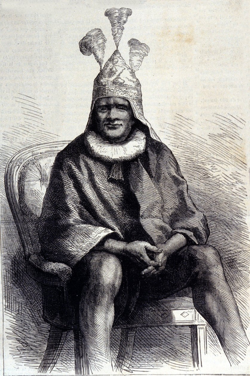 Portrait du roi zoulou Cetshwayo (ou Cetawayo, Cetewayo, Cetywajo, Ketchwayo) (1826-1884). Gravure du 19ème siècle - Unknown artist