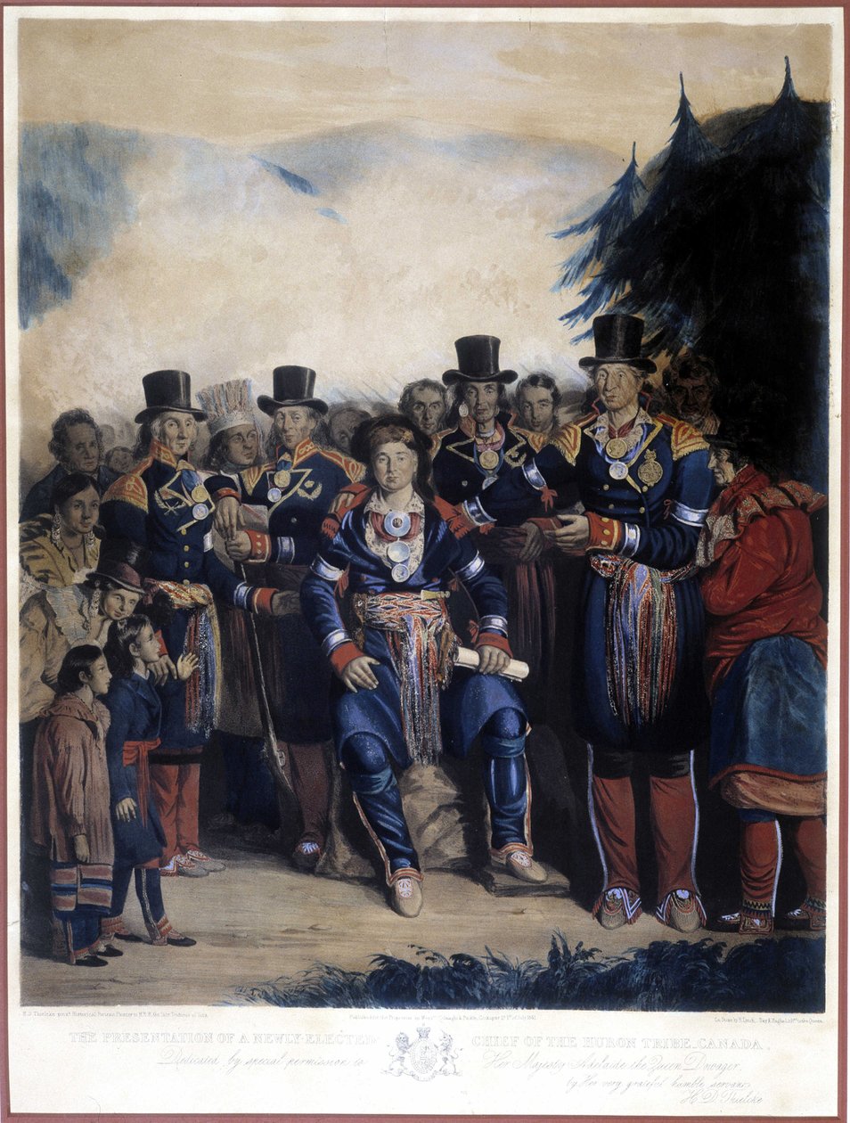 Présentation du chef nouvellement élu des Hurons du Canada - Unknown artist