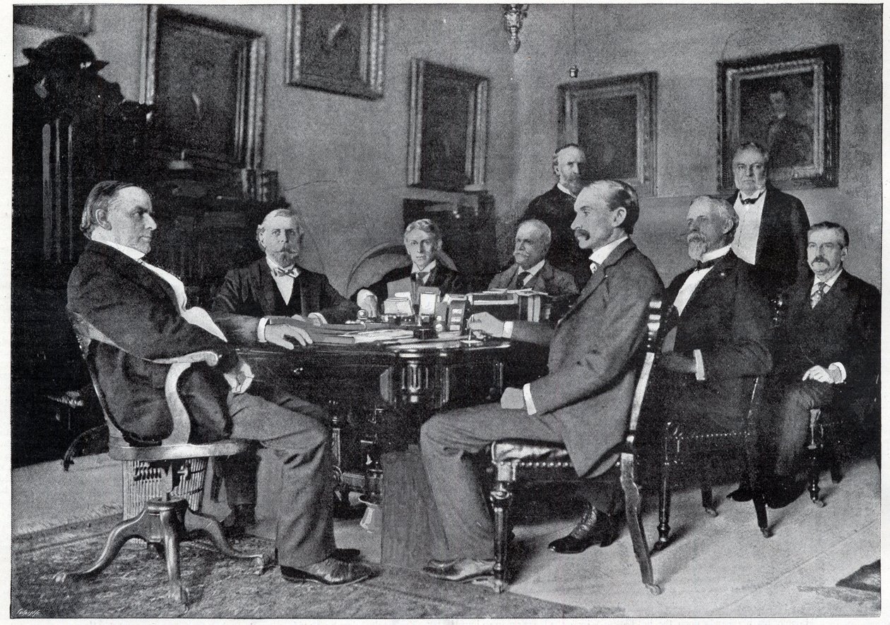 Le président McKinley et son cabinet à la Maison Blanche - Unknown artist