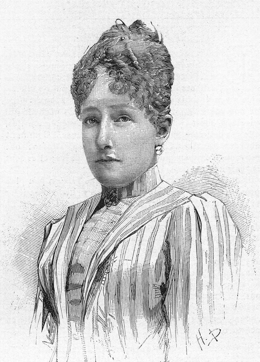Princesse Stéphanie de Belgique (1864-1945), fille de Léopold II de Belgique, épouse de Rodolphe de Habsbourg. - Unknown artist