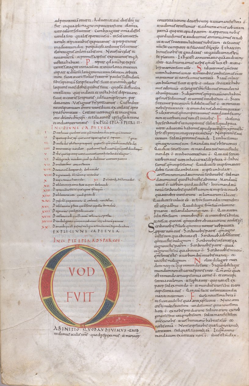 Quod fuit ab initio, Initiale enluminée - Unknown artist