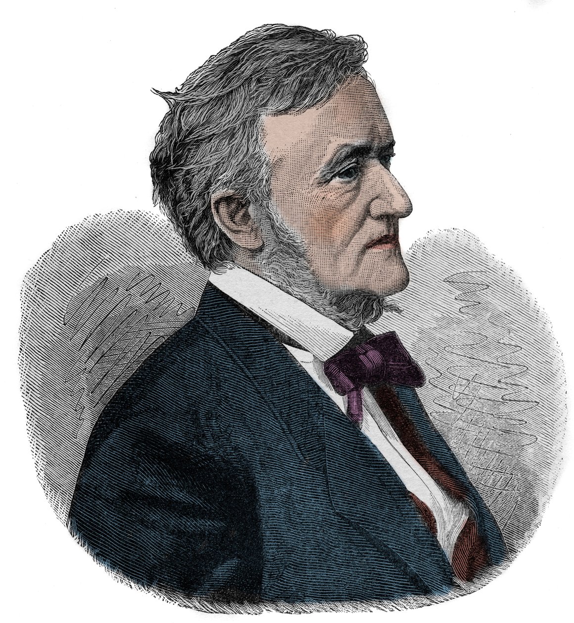 RICHARD WAGNER (1813-1883) compositeur allemand - gravure - Unknown artist