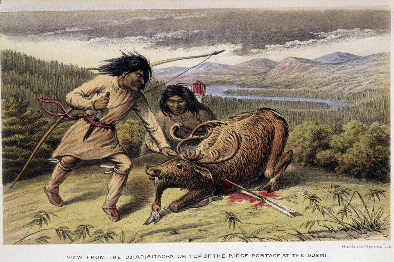 Indiens chassant le renne - Unknown artist