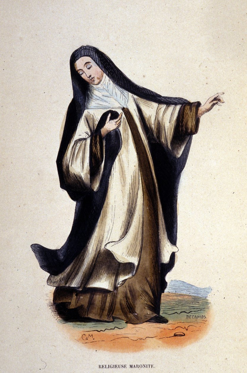 Religieux maronite. Gravure d