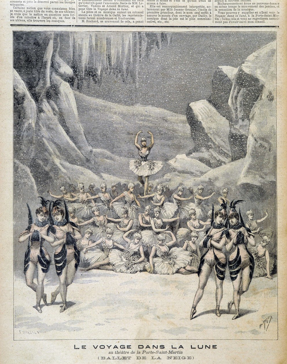 Représentation au Théâtre de la Porte Saint Martin du « Voyage dans la Lune » - dans « Le Petit Journal » du 09/04/1892 - Unknown artist