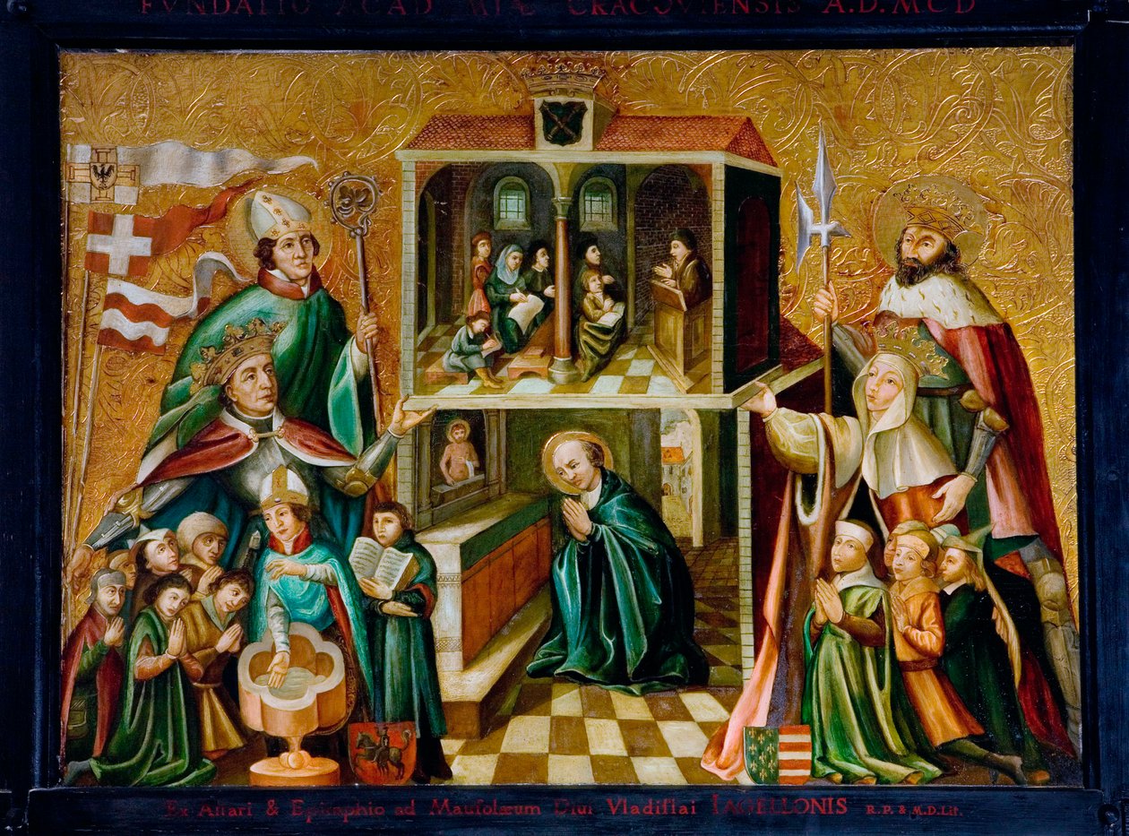 Représentation du roi Ladislas II Jagellon de Pologne et de la reine Hedwige Ière de Pologne - Unknown artist