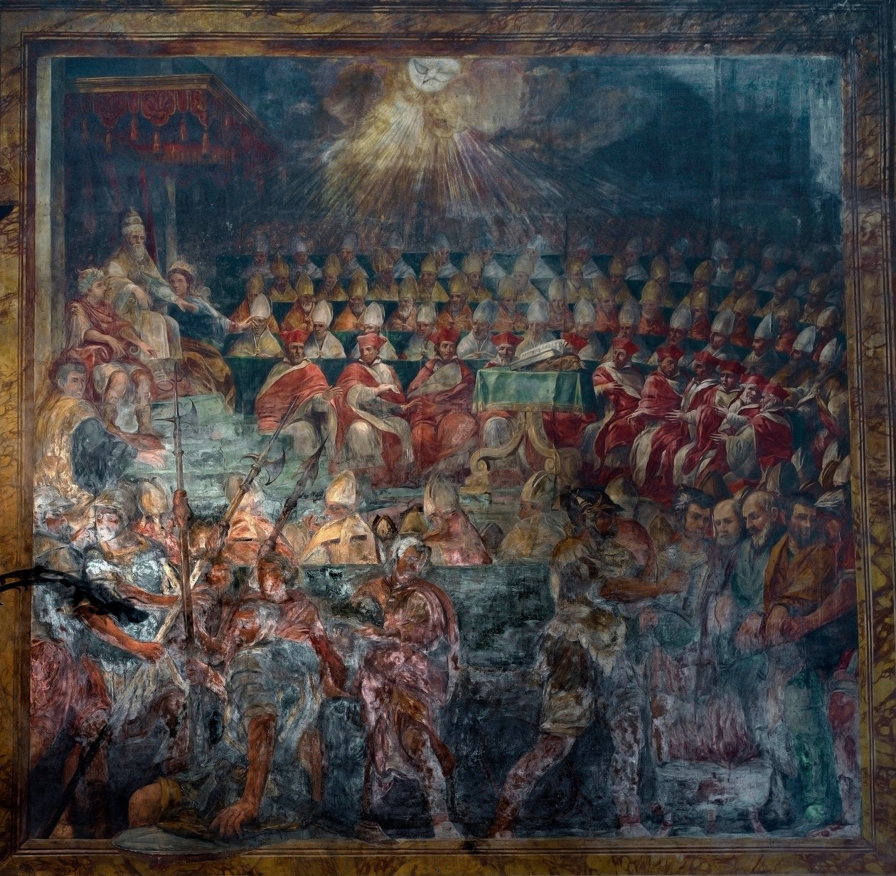Représentation du premier concile de Nicée, premier concile œcuménique, en 325 - Unknown artist