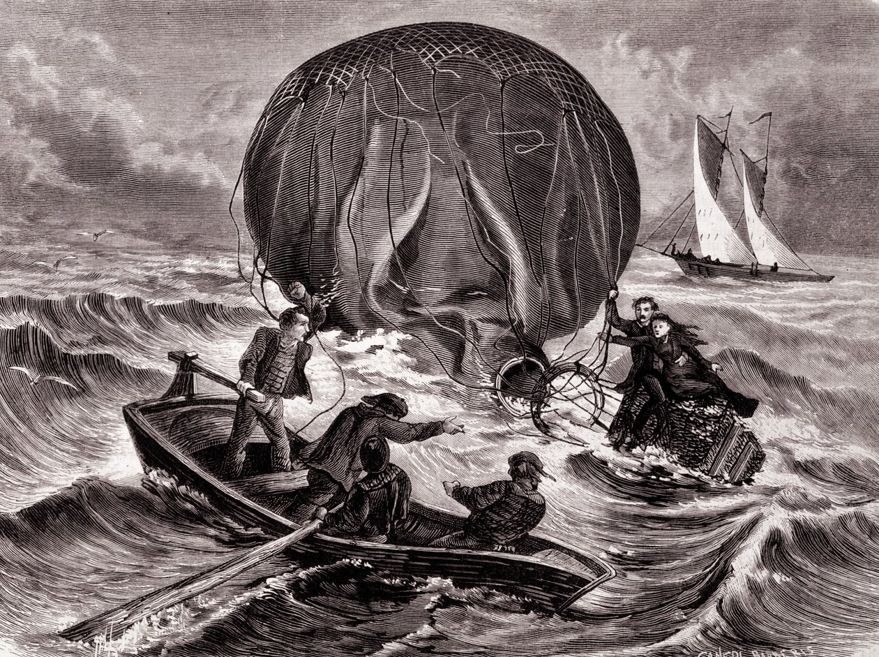 Sauvetage du bal Habs, monté par M. et Mme Durouf. Naufragé sur la côte d