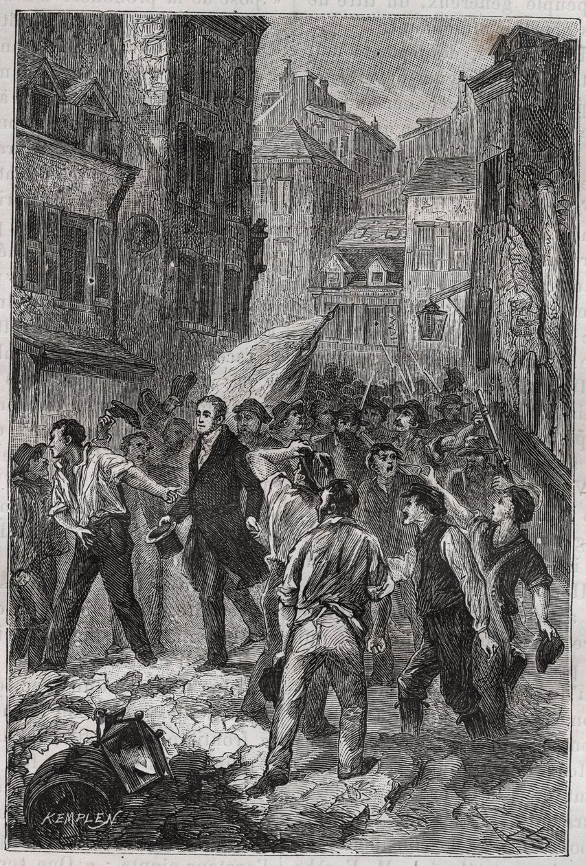 Révolte des canuts à Lyon en 1831 - Louis Bouvier-Dumolart (préfet et député lyonnais) libéré - Unknown artist