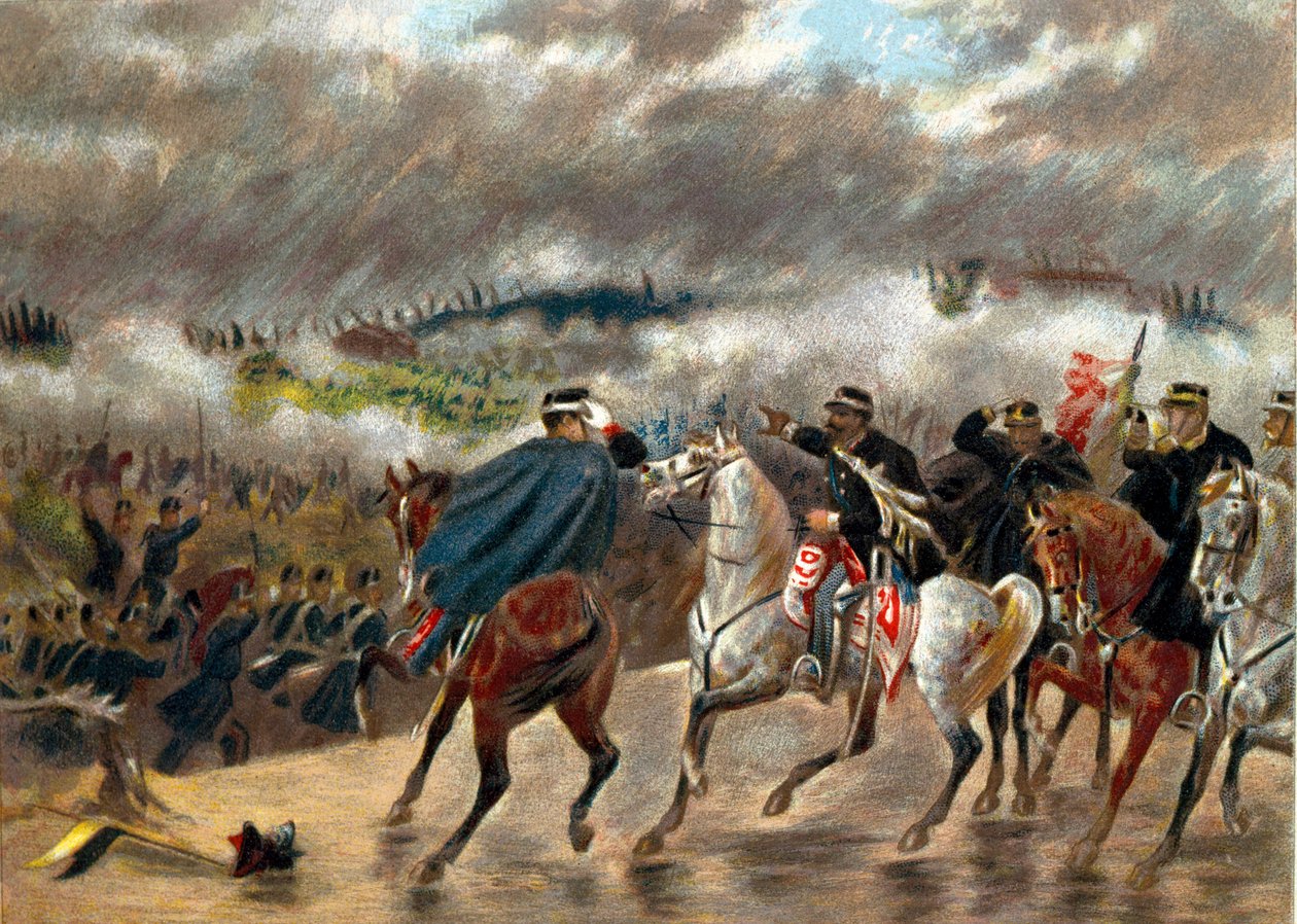 Campagne italienne (1859) : Victor Emmanuel II pendant la bataille de San Martino - Unknown artist