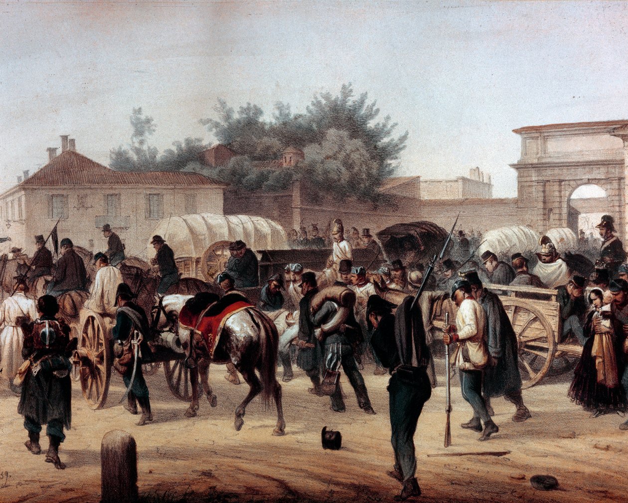 Risorgimento : Les Cinq Jours de Milan (Cinque giornate di Milano) (18-22 mars 1848) : l