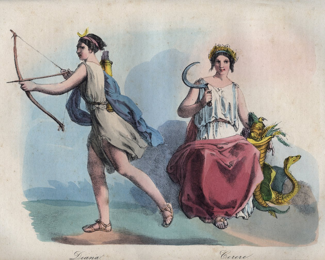 Mythologie romaine - Diane la déesse de la chasse et Cérès déesse de l
