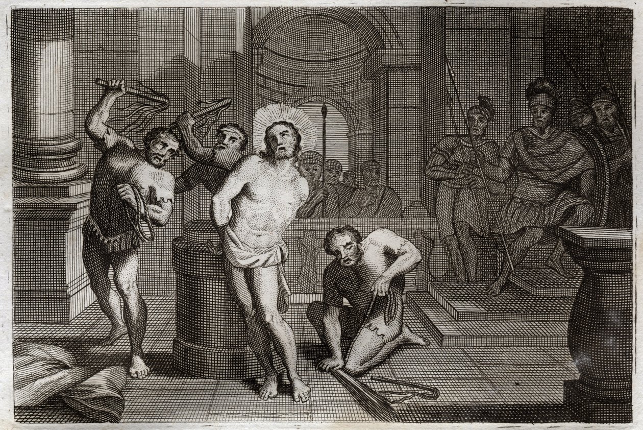 Bible de Royaumont, Nouveau Testament : Flagellation de Jésus-Christ. Illustration de 1811 - Unknown artist