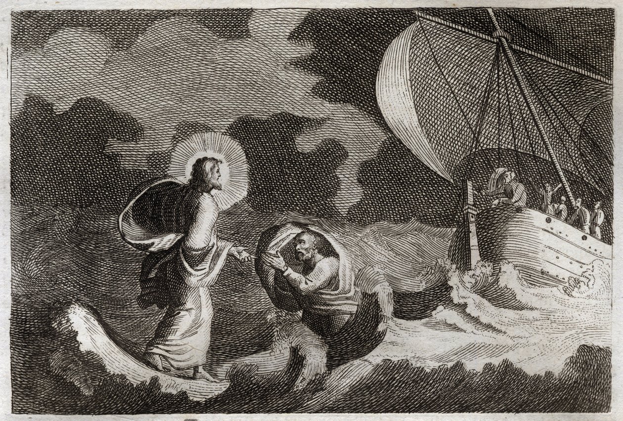 Bible de Royaumont, Nouveau Testament : Saint Pierre marche sur l