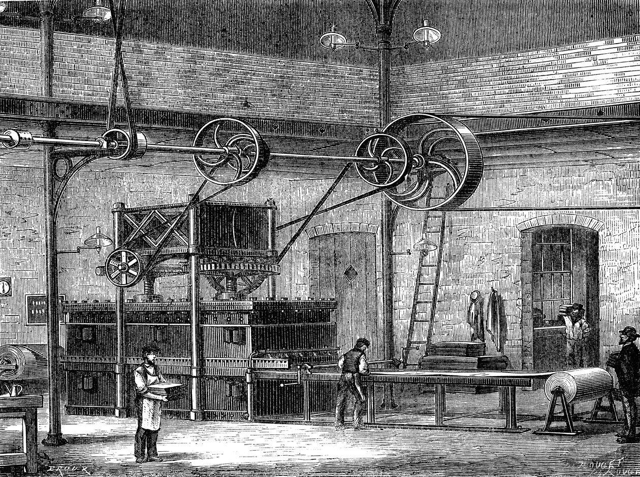 Vulcanisation du caoutchouc par système de vapeur sèche (gravure) - Unknown Artist